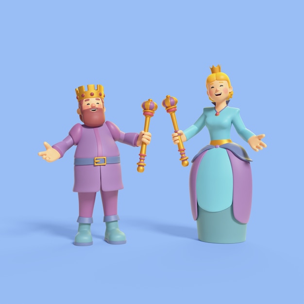 Free PSD 3d rendering of monarchy character