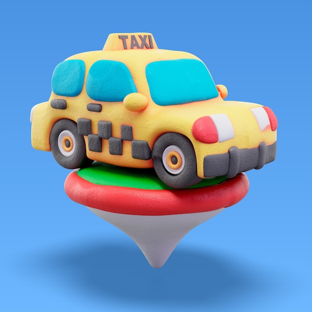 Free PSD 3d rendering of pin location icon