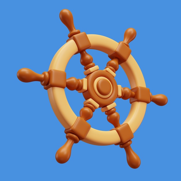 Free PSD 3d rendering of  pirates icon