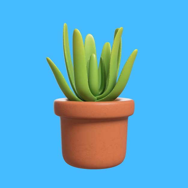 Free PSD 3d rendering of plant icon