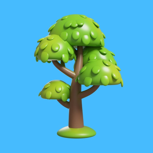 Free PSD 3d rendering of plant icon