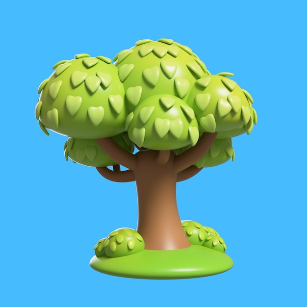 Free PSD 3d rendering of plant icon