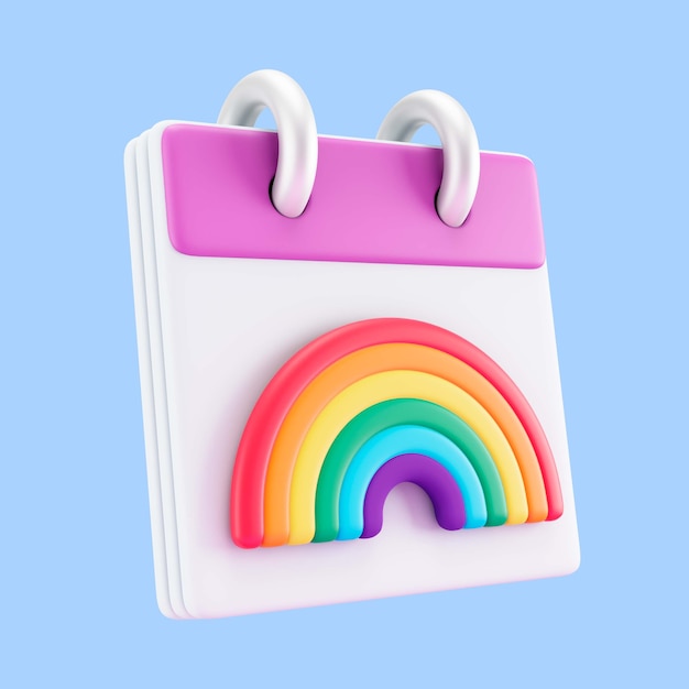 Free PSD 3d rendering of pride symbol