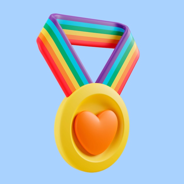 3d rendering of pride symbol