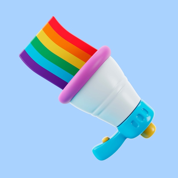 3d rendering of pride symbol