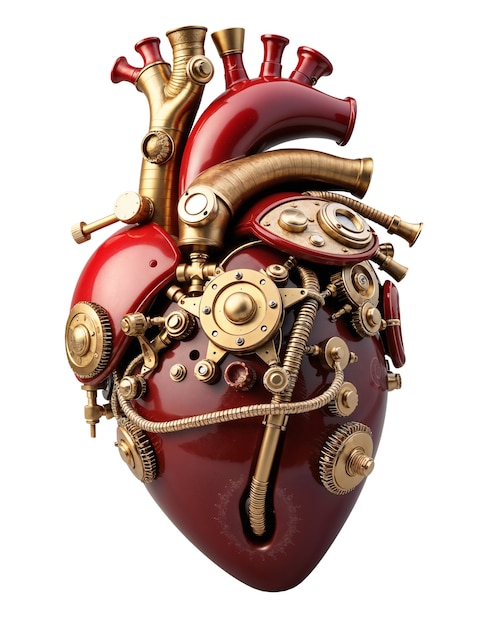 Free PSD 3d rendering of realistic heart