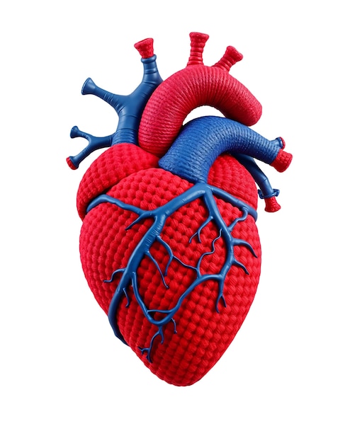 Free PSD 3d rendering of realistic heart