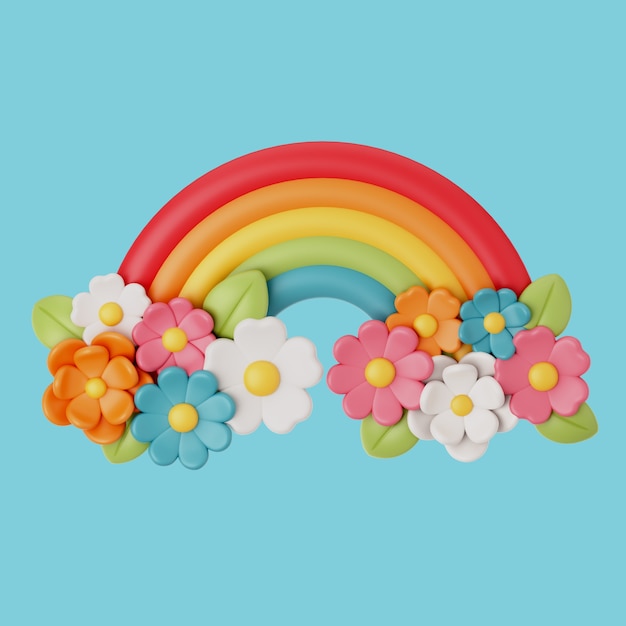 Free PSD 3d rendering of  spring icon