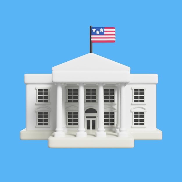 Free PSD 3d rendering of usa icon