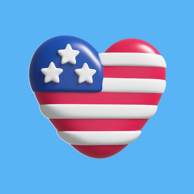 Free PSD 3d rendering of usa icon