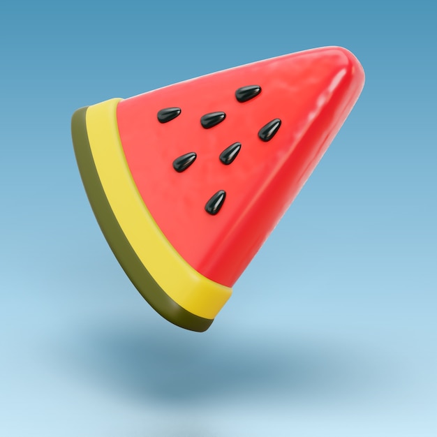 Free PSD 3d rendering of watermelon