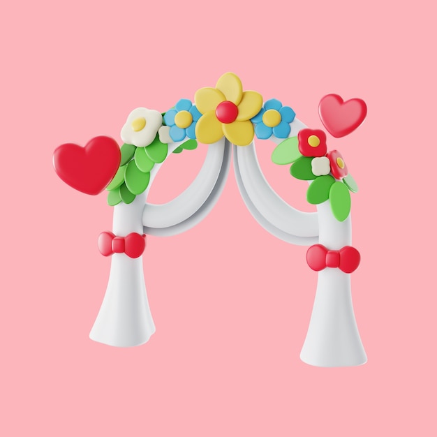 3d rendering of wedding icon