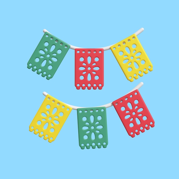 3d renndering of mexico icon design