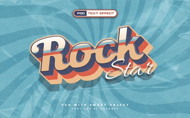 3D Retro Rock Style Text Effect