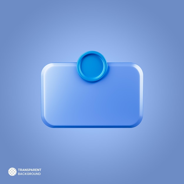 3d Social media question engagement user interface icon isolated