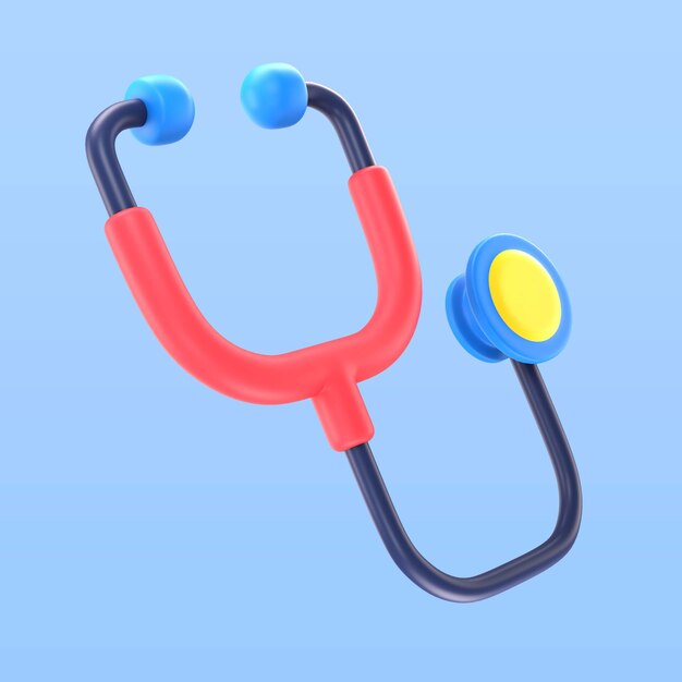 3d stethoscope icon