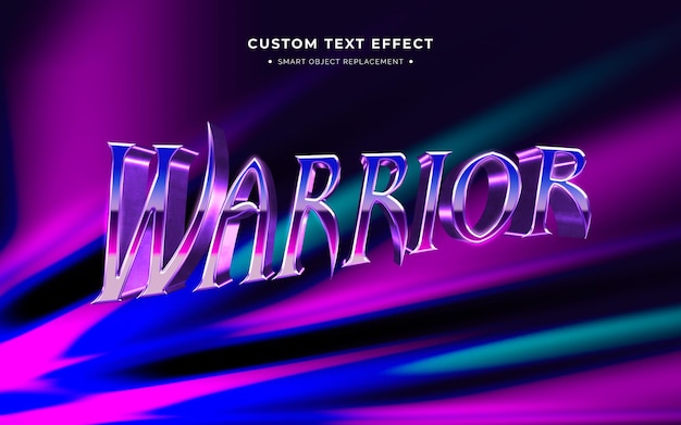 Free PSD 3d text effect 80s colorful style