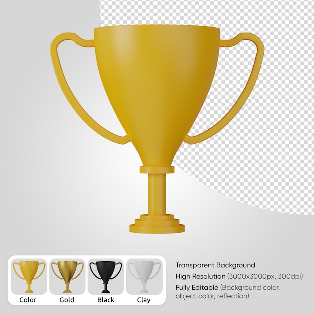 Free PSD 3d trophy