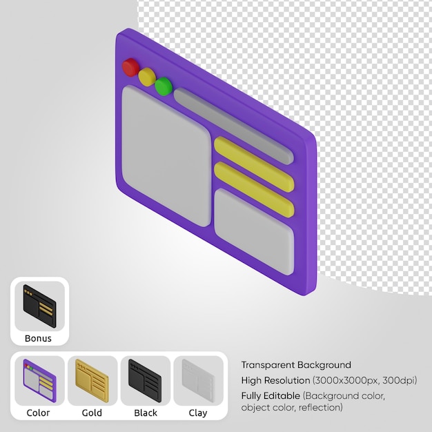 3d web layout isometric