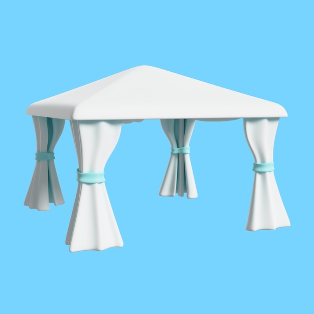 Free PSD 3d wedding illustration of tent