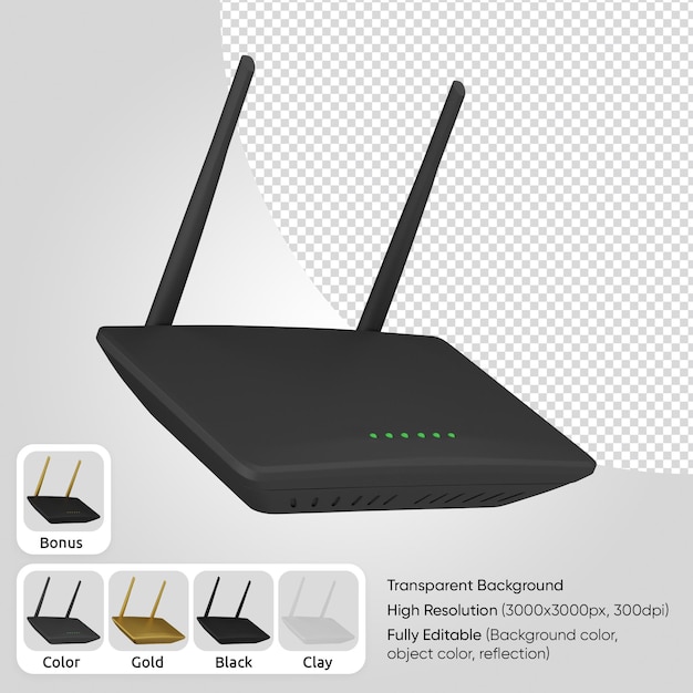 Free PSD 3d wifi router