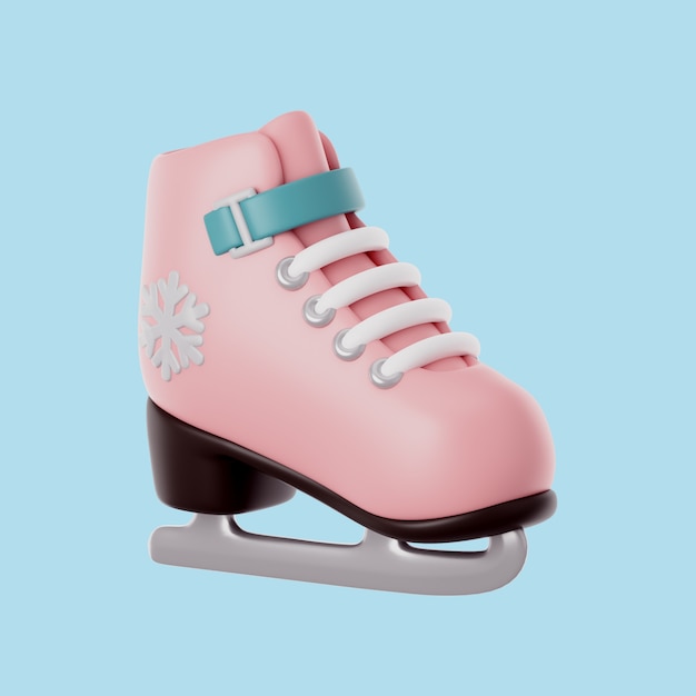 Free PSD 3d winter icon with ice skate