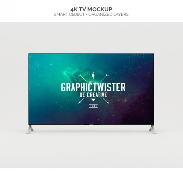 Free PSD 4k television mock up