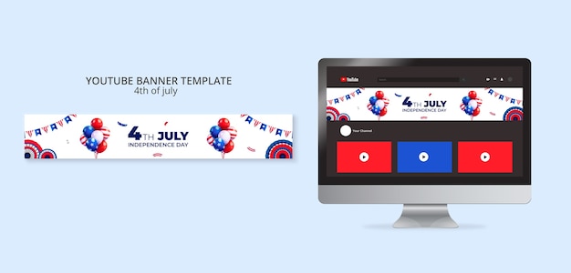 4th of july celebration youtube banner