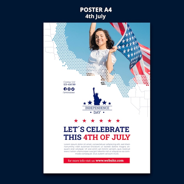 4th of july poster template