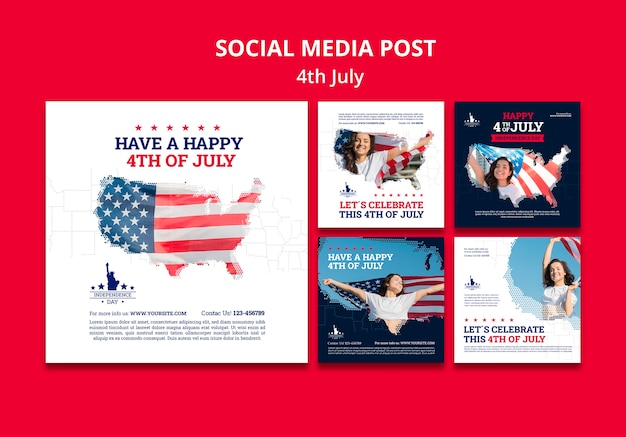 4th of july social media post