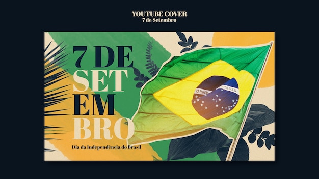 Free PSD 7 de setembro celebration youtube cover