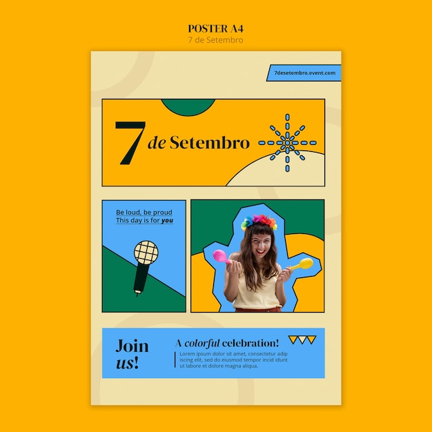 7 de setembro template design