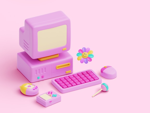 90s elements still life background