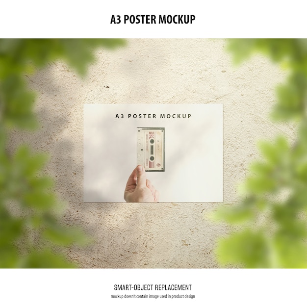 Free PSD a3 poster mockup