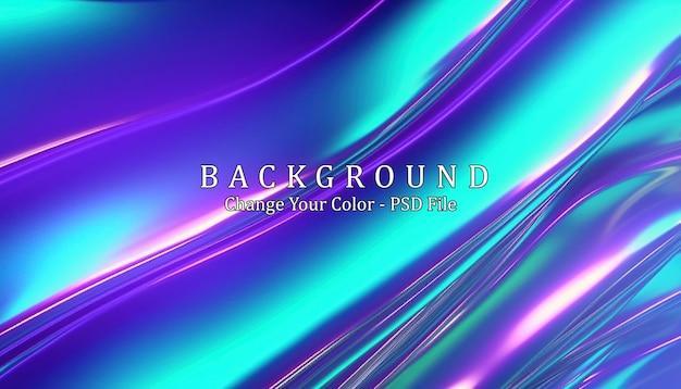 Free PSD abstract background metallic stripes holographic foil generative ai