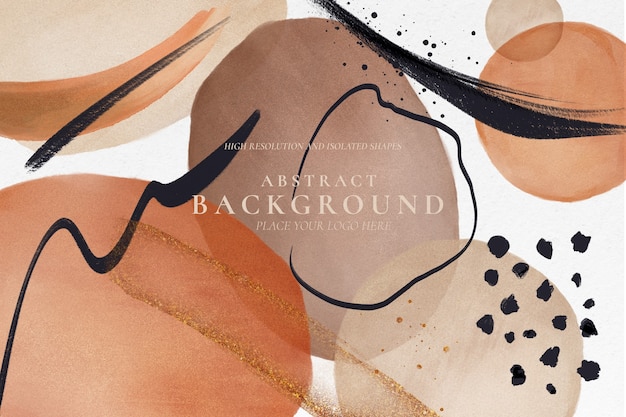 Free PSD abstract background with colorful painted shapes