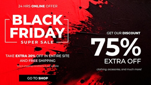 Free PSD abstract black friday sale template