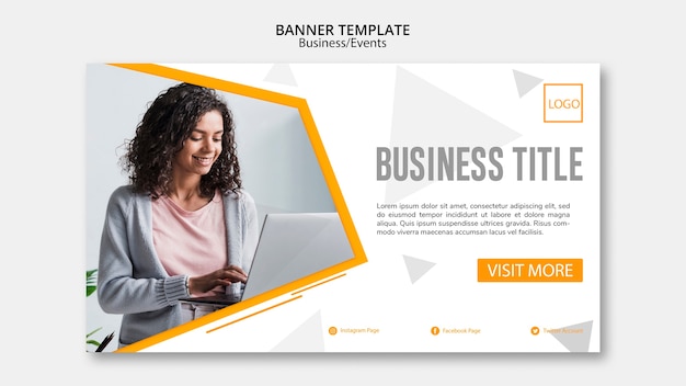 Abstract business banner template design