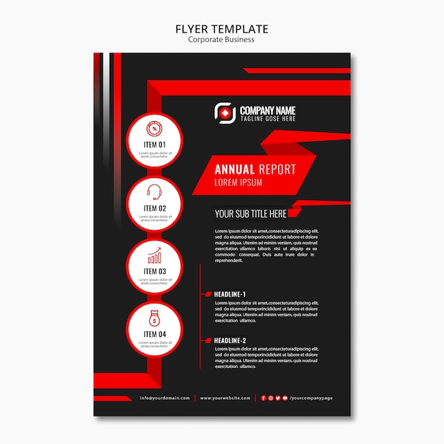 Abstract business flyer template