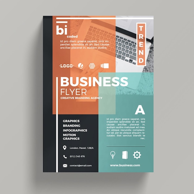 Abstract corporate business flyer template