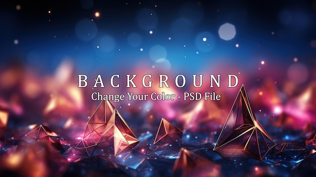 abstract crystal background with bokeh lights