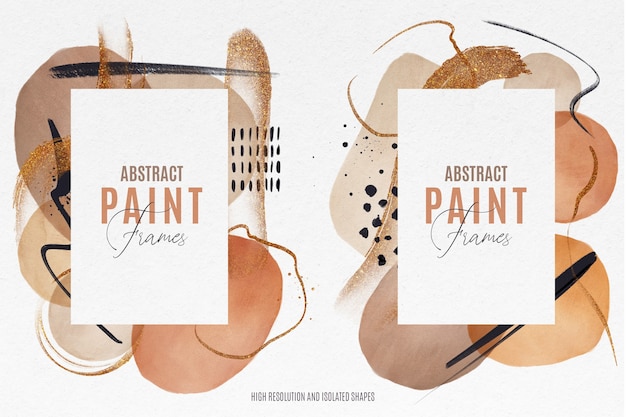 Free PSD abstract paint frames