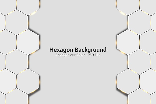 Abstract white Hexagon neumorphism background