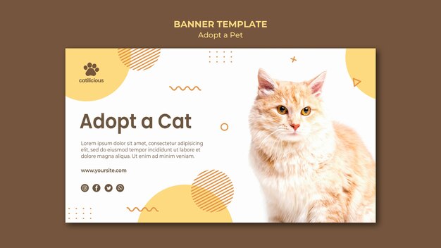 Adopt a pet banner design