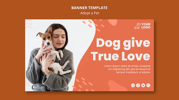 Free PSD adopt a pet banner template style