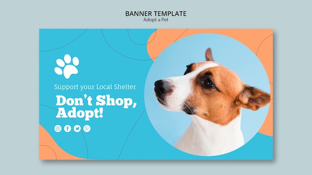 Free PSD adopt a pet banner template