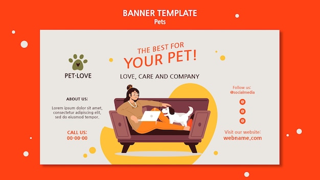 Free PSD adopt a pet banner template