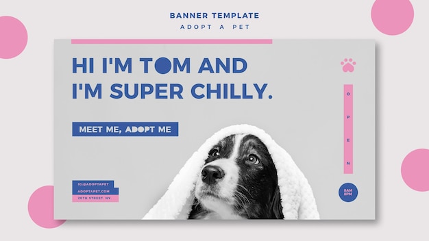 Free PSD adopt a pet concept banner template