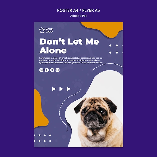 Adopt a pet poster concept