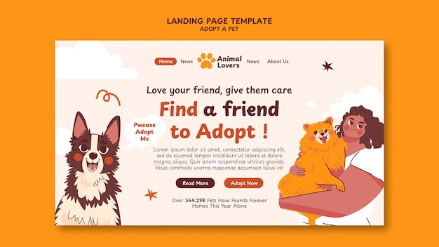 Adopt a pet template design